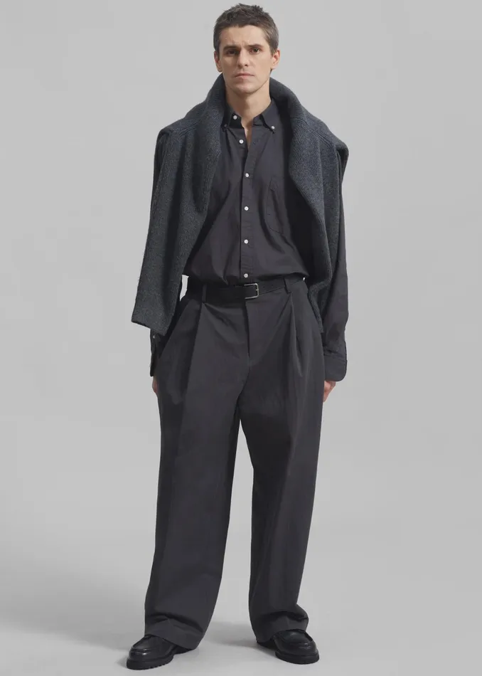 The Frankie Shop Bottoms Brandon Trousers 8211 Charcoal 8211 Men