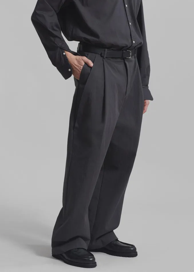 The Frankie Shop Bottoms Brandon Trousers 8211 Charcoal 8211 Men