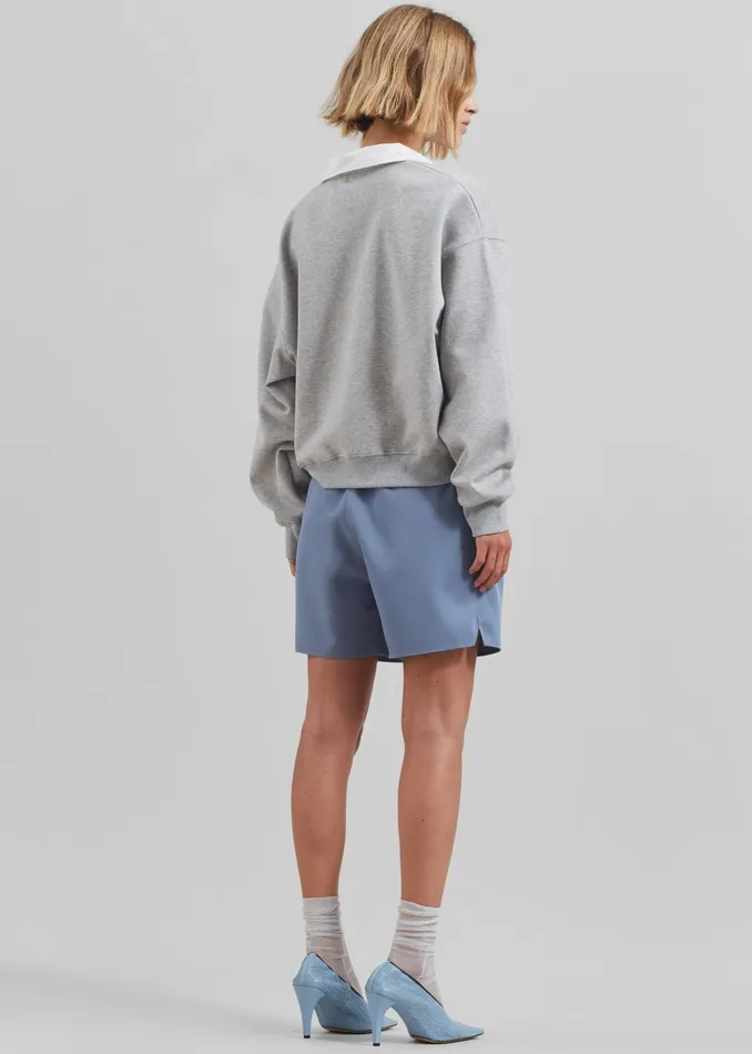 The Frankie Shop Bottoms Coperni Boxer Shorts 8211 Blue 8211 Women