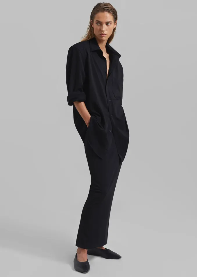 The Frankie Shop Bottoms Hollis Back Slit Skirt 8211 Black 8211 Women