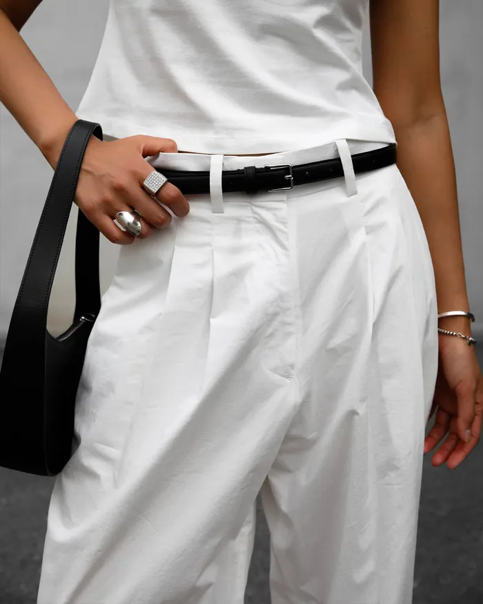 The Frankie Shop Bottoms Jayden Wide Pants 8211 White 8211 Women