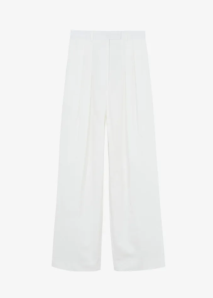 The Frankie Shop Bottoms Jayden Wide Pants 8211 White 8211 Women