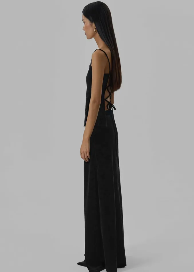 The Frankie Shop Bottoms Lucia Velvet Maxi Skirt 8211 Black 8211 Women
