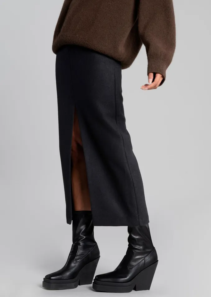 The Frankie Shop Bottoms Neasi WoolBlend Pencil Skirt 8211 Black 8211 Women