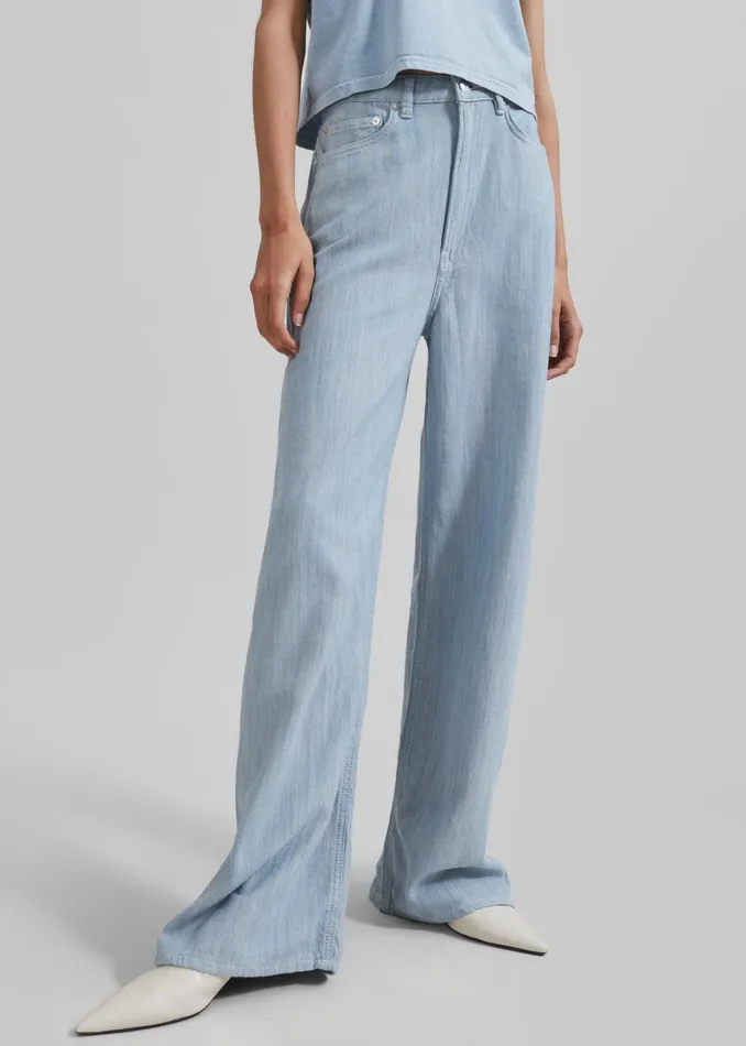 The Frankie Shop Bottoms Samse Samse Shelly Jeans 8211 Breeze Blue 8211 Women