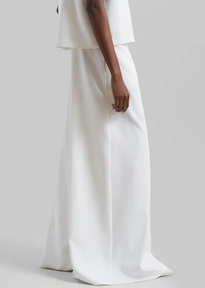 The Frankie Shop Bottoms Sierra Wide Leg Trousers 8211 White 8211 Women