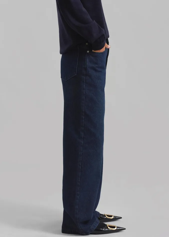 The Frankie Shop Bottoms William Denim Pants 8211 Dark Wash 8211 Women