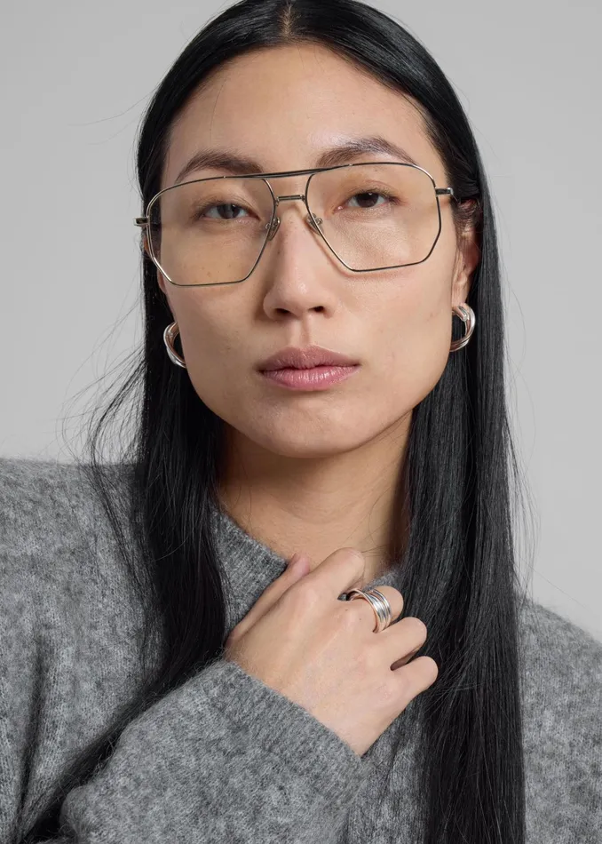 The Frankie Shop Completedworks Zirconia Hoop Earrings 8211 Silver 8211 Women
