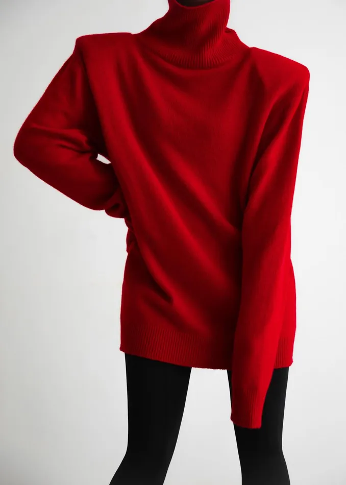 The Frankie Shop Dresses Emilia Mini Padded Sweater Dress 8211 Red 8211 Women