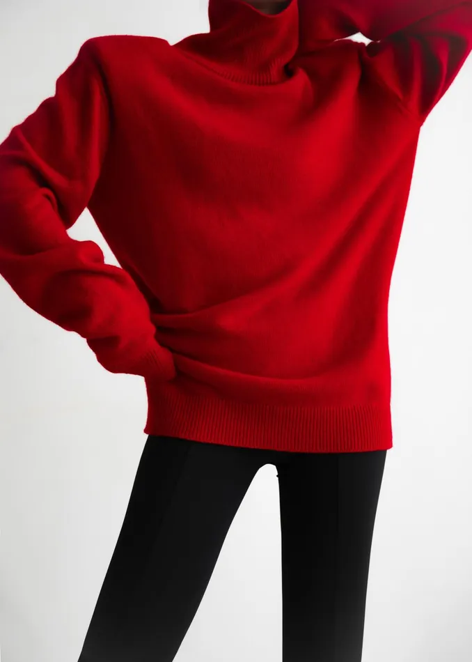 The Frankie Shop Dresses Emilia Mini Padded Sweater Dress 8211 Red 8211 Women