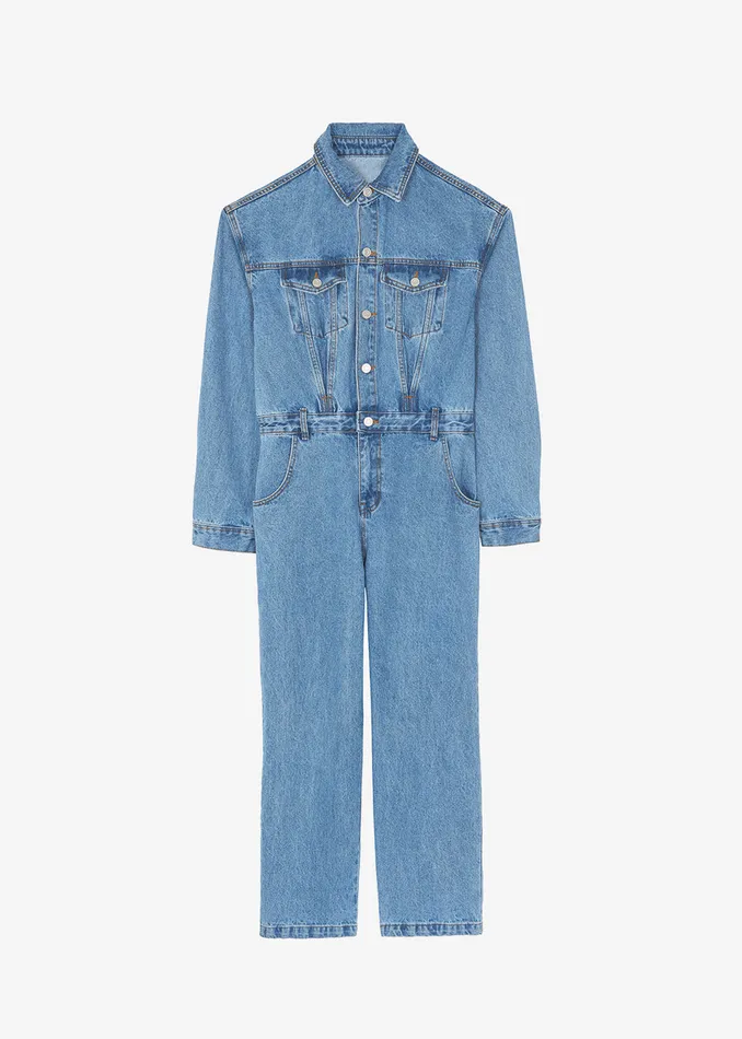 The Frankie Shop Jumpsuits Jas Denim Jumpsuit 8211 Dark Indigo 8211 Women