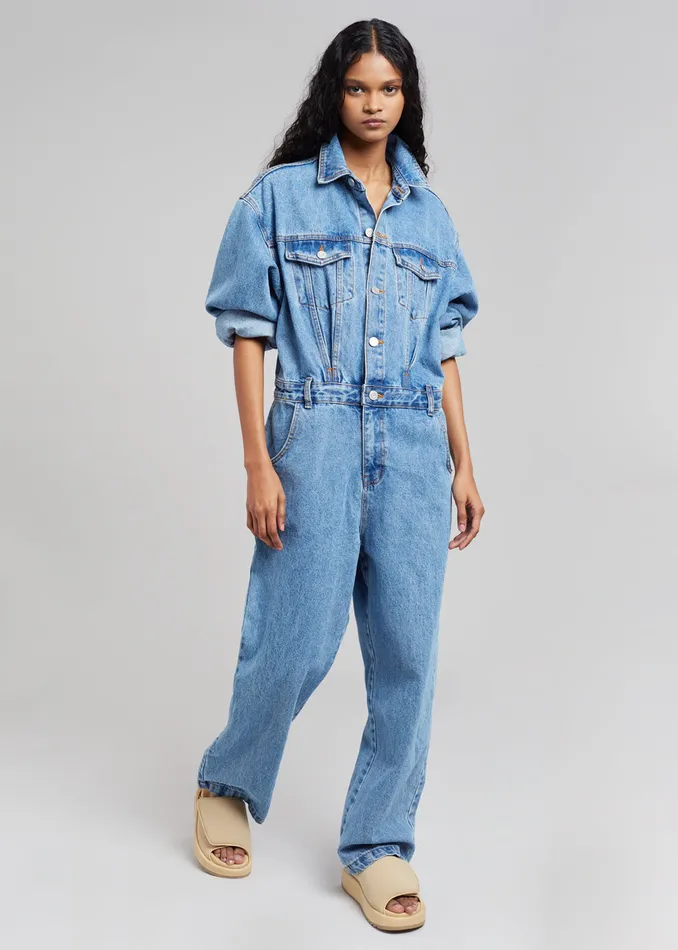 The Frankie Shop Jumpsuits Jas Denim Jumpsuit 8211 Dark Indigo 8211 Women
