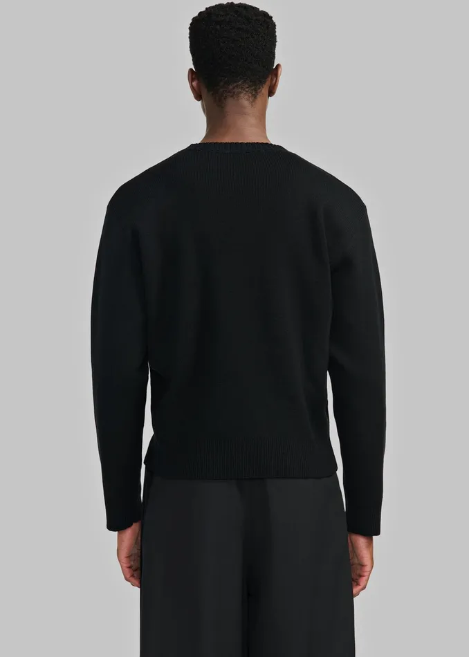 The Frankie Shop Knitwear Louis Gabriel Nouchi Wool Jumper With Signature Opening 8211 Black 8211 Men
