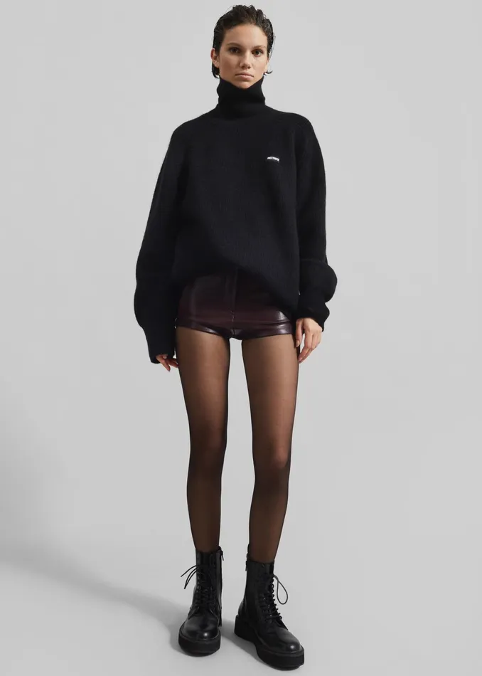 The Frankie Shop Knitwear Rotate Turtleneck Sweater 8211 Black 8211 Women