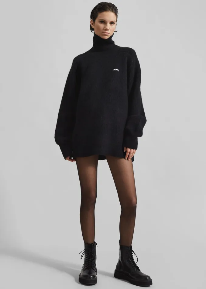 The Frankie Shop Knitwear Rotate Turtleneck Sweater 8211 Black 8211 Women