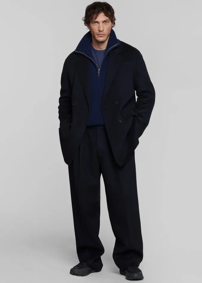 The Frankie Shop Outerwear Harry Wool Blazer 8211 Navy 8211 Men