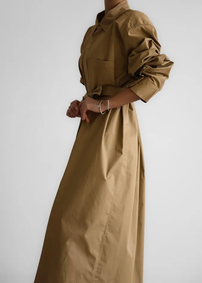 The Frankie Shop Outerwear Louisa Trench Dress 8211 Camel 8211 Women
