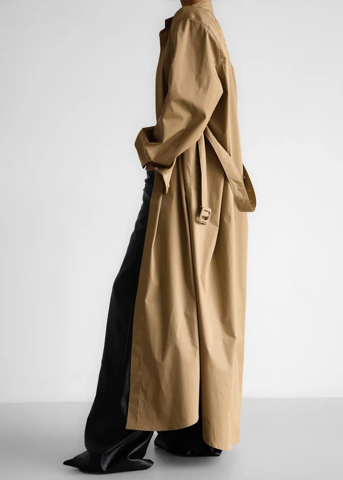 The Frankie Shop Outerwear Louisa Trench Dress 8211 Camel 8211 Women