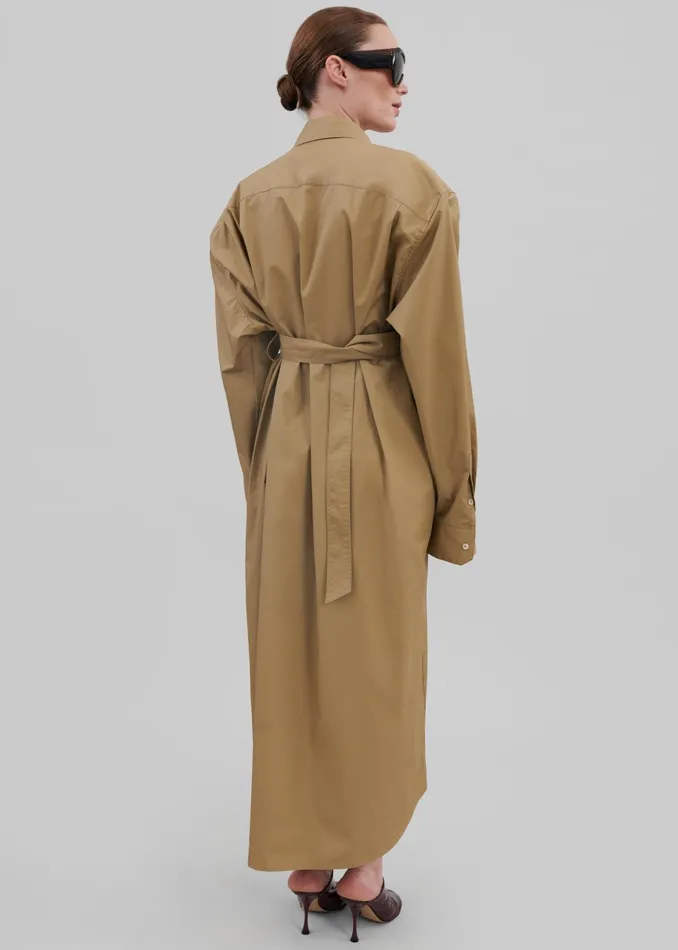 The Frankie Shop Outerwear Louisa Trench Dress 8211 Camel 8211 Women