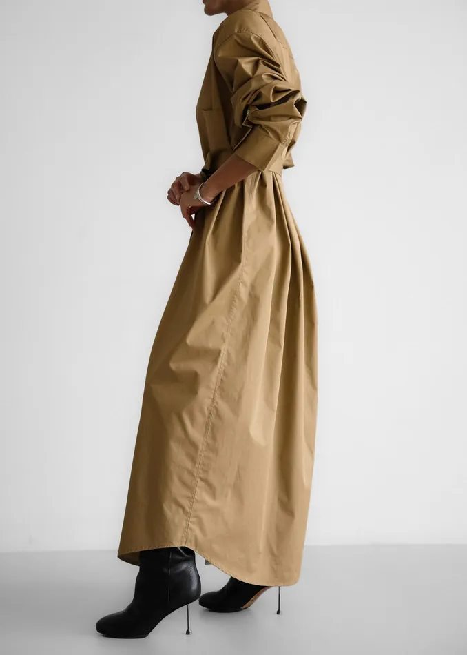 The Frankie Shop Outerwear Louisa Trench Dress 8211 Camel 8211 Women