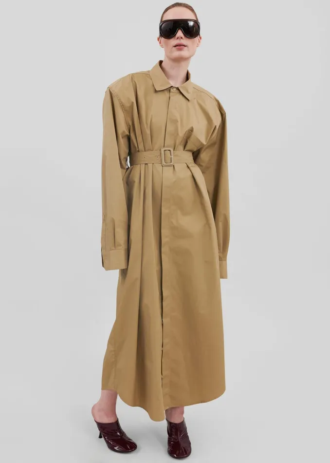 The Frankie Shop Outerwear Louisa Trench Dress 8211 Camel 8211 Women