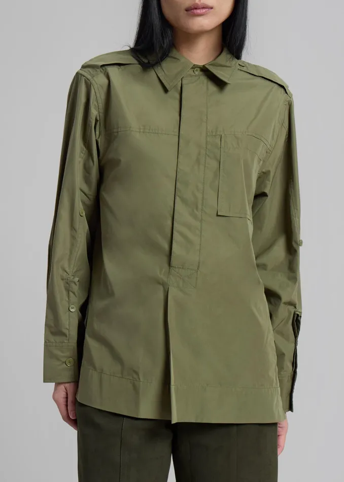 The Frankie Shop Tops 31 Phillip Lim Classic Relaxed Shirt 8211 Olive 8211 Women