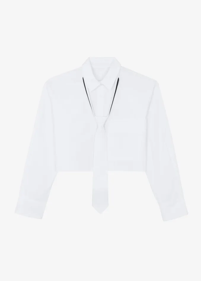 The Frankie Shop Tops Annie Necktie Shirt 8211 White 8211 Women