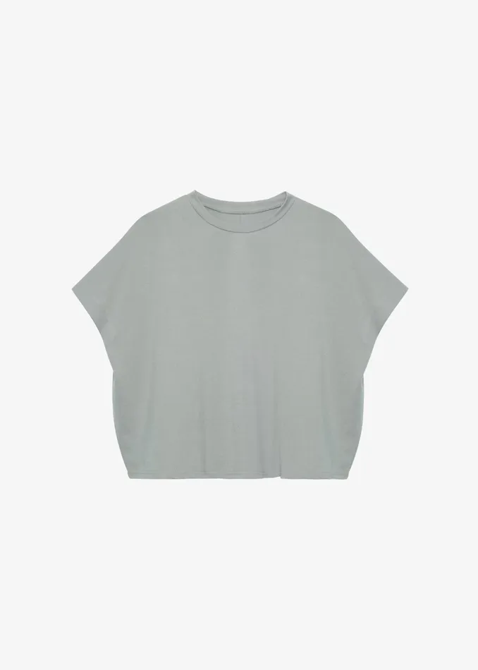 The Frankie Shop Tops Aster Boxy TShirt 8211 Khaki 8211 Women