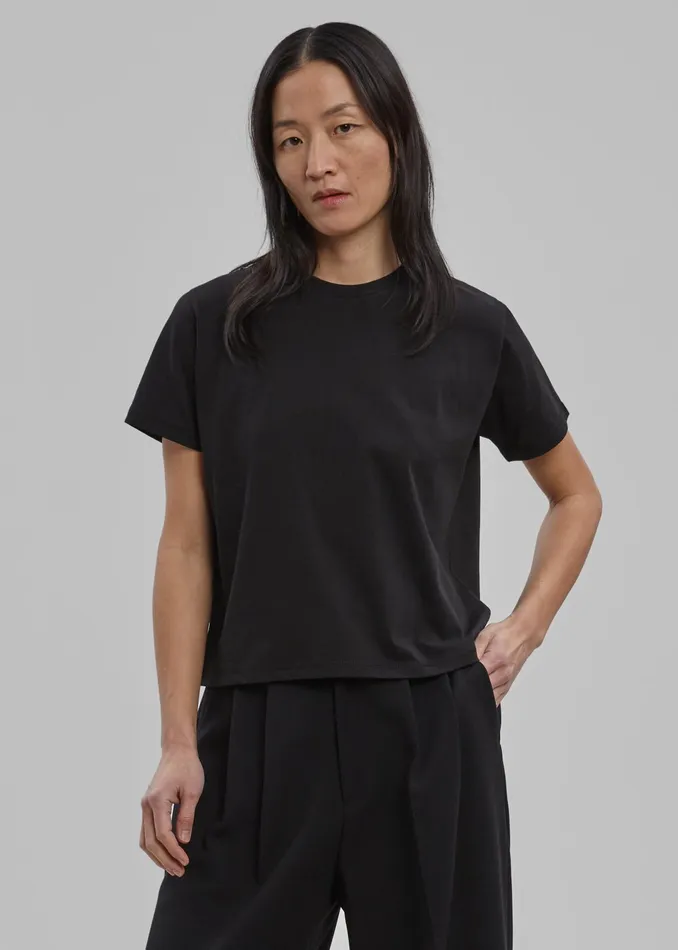 The Frankie Shop Tops Athens Tee 8211 Black 8211 Women