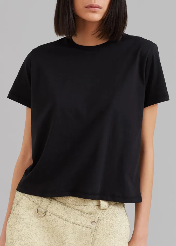 The Frankie Shop Tops Athens Tee 8211 Black 8211 Women