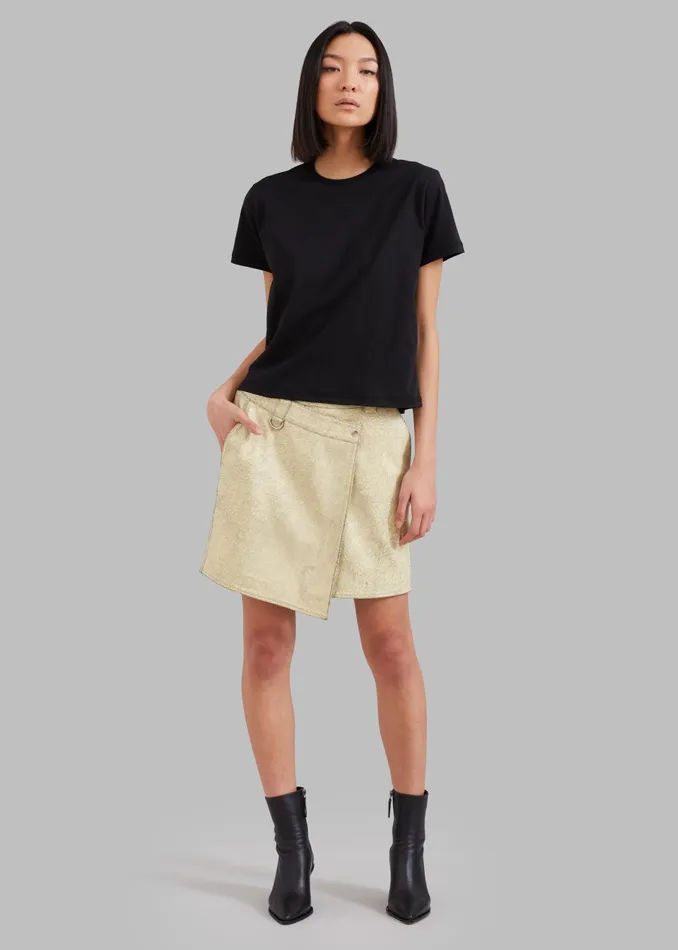The Frankie Shop Tops Athens Tee 8211 Black 8211 Women
