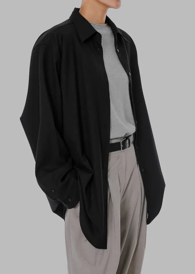 The Frankie Shop Tops Gelso Shirt 8211 Black 8211 Women