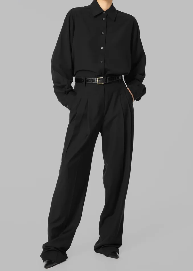 The Frankie Shop Tops Gelso Shirt 8211 Black 8211 Women