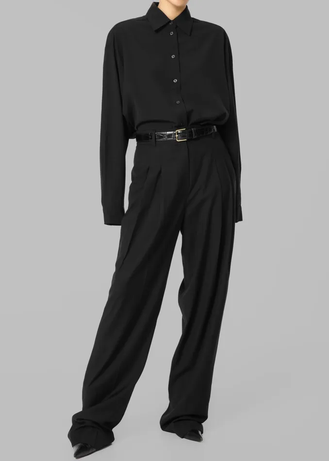 The Frankie Shop Tops Gelso Shirt 8211 Black 8211 Women