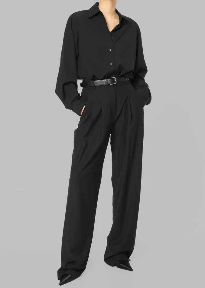 The Frankie Shop Tops Gelso Shirt 8211 Black 8211 Women