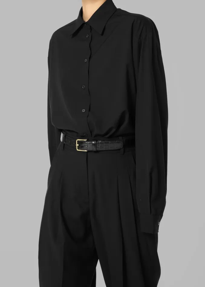 The Frankie Shop Tops Gelso Shirt 8211 Black 8211 Women