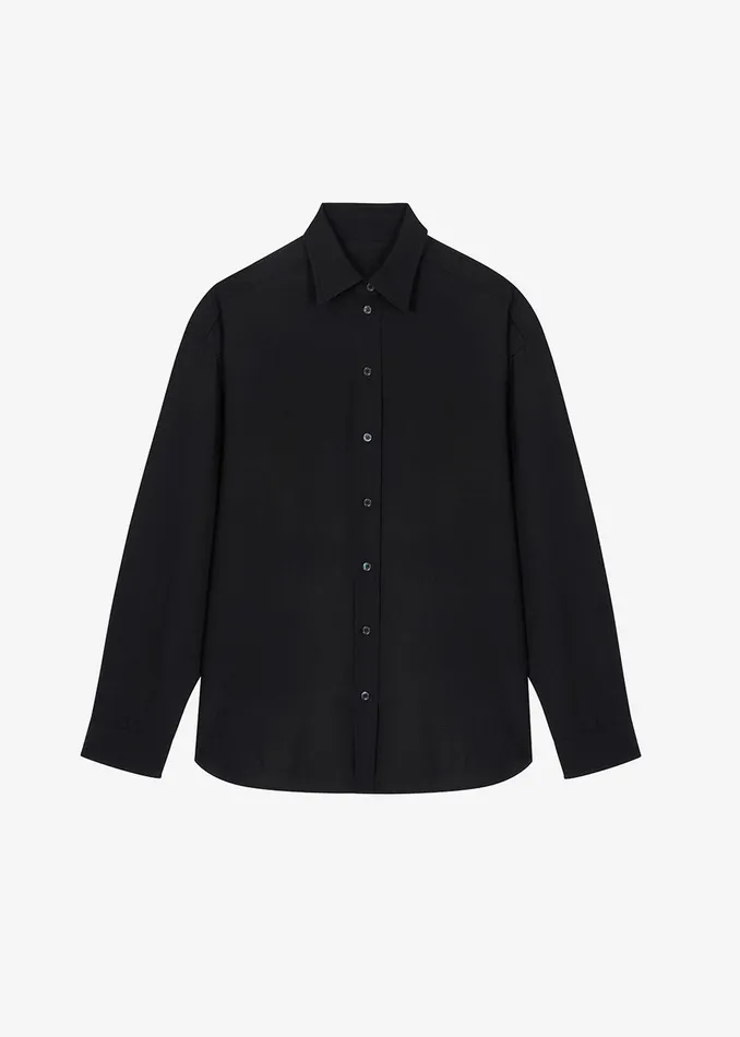 The Frankie Shop Tops Gelso Shirt 8211 Black 8211 Women