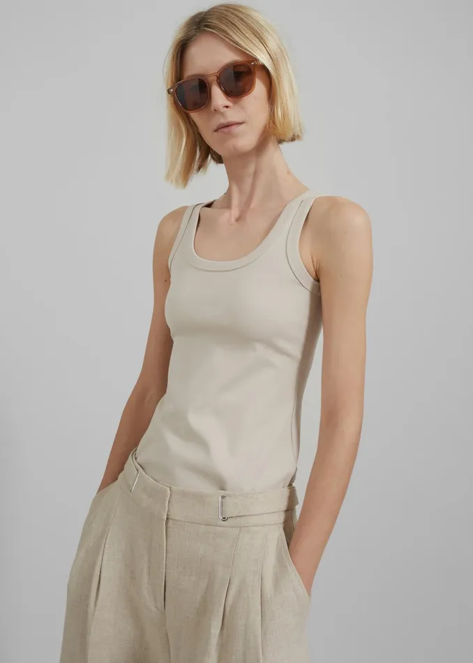The Frankie Shop Tops Kim Tank Top 8211 Beige 8211 Women