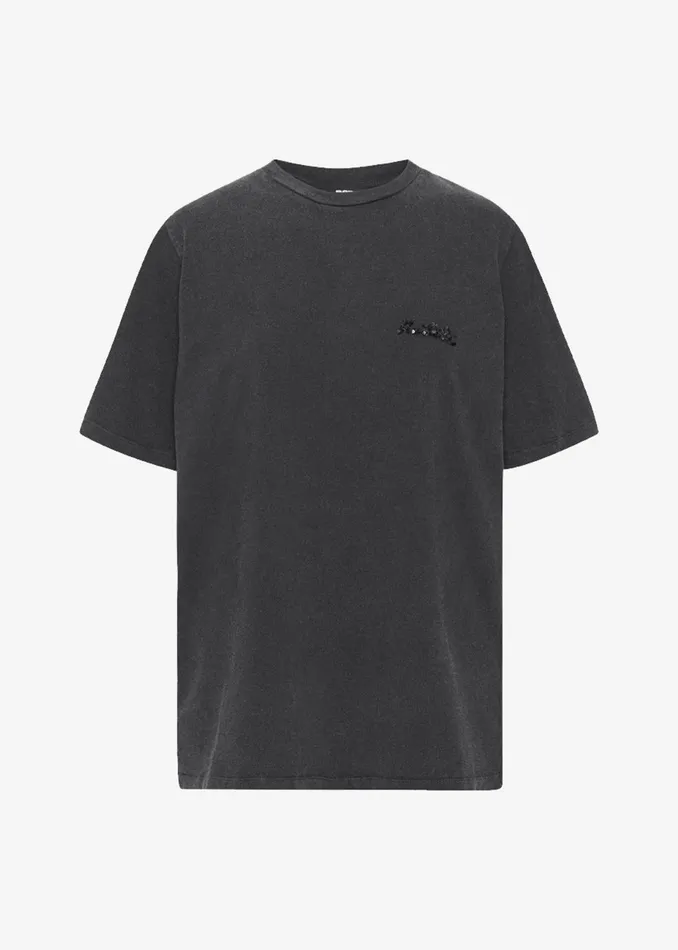 The Frankie Shop Tops Rotate Heavy Oversized TShirt 8211 Black Wash 8211 Women