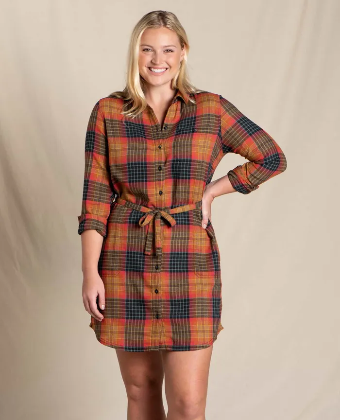 ToadandCo Flannels Women8217s ReForm Flannel Shirtdress Cedar Ombre