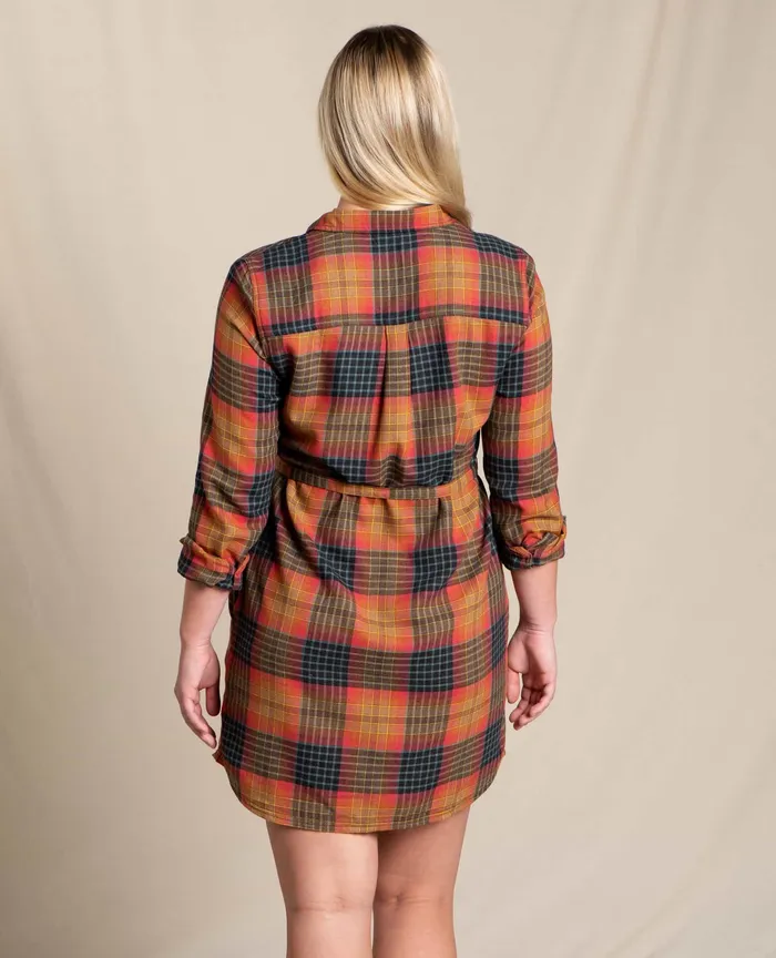 ToadandCo Flannels Women8217s ReForm Flannel Shirtdress Cedar Ombre