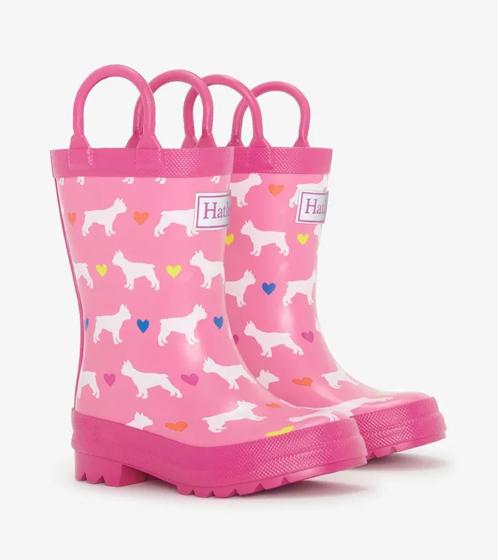 Toddler Girls French Bulldogs Rain Boots Hatley