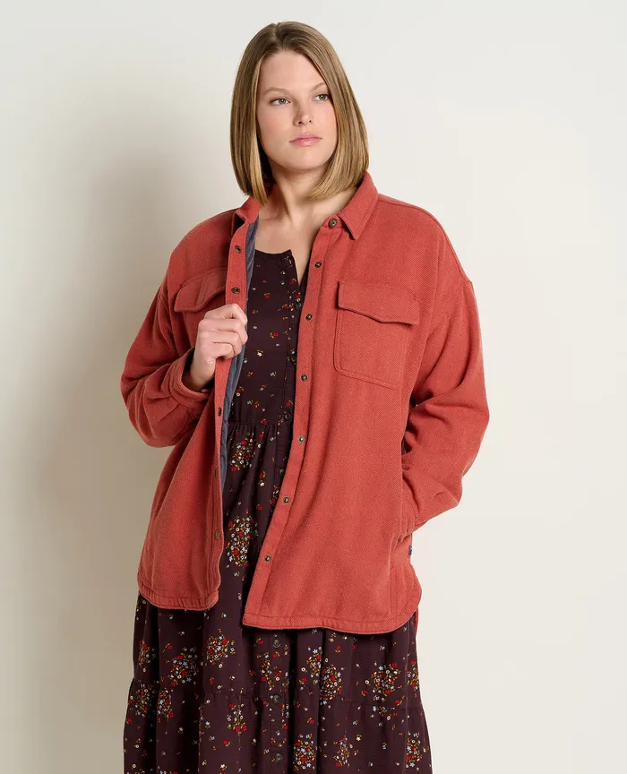 Tops and TShirts Women8217s Conifer Shirt Jacket Cinnamon ToadandCo