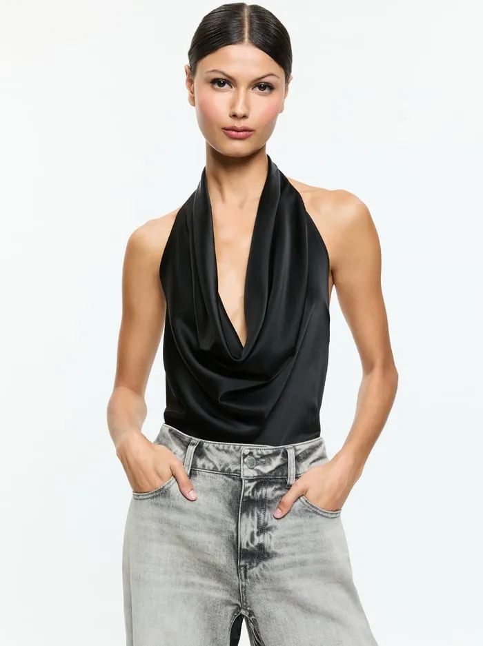 Tops Women Alice Olivia Ayanna Crop Top Black