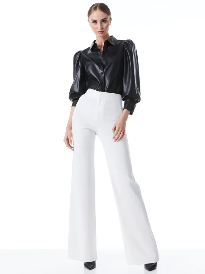 Tops Women Alice Olivia Nadine Vegan Top Black