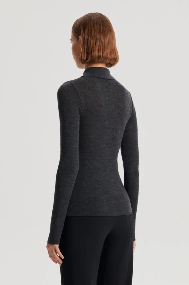 Tops Women Scanlan Theodore BABYWOOL CARDIGAN Charcoal All
