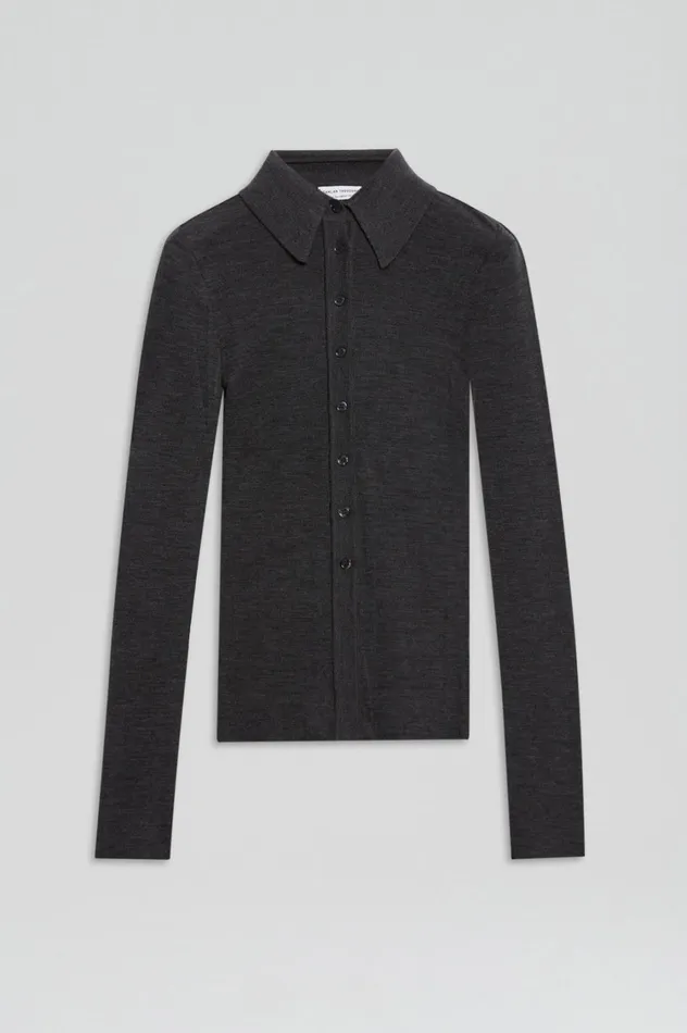 Tops Women Scanlan Theodore BABYWOOL CARDIGAN Charcoal All
