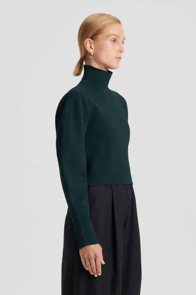 Tops Women Scanlan Theodore CREPE KNIT COCOON SLEEVE SWEATER Darkgreen Tops Women Scanlan Theodore CREPE KNIT COCOON SLEEVE SWEATER Darkgreen