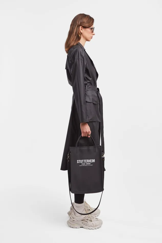 Trench Coats Women Stutterheim Kista Lightweight Trench Coat Black