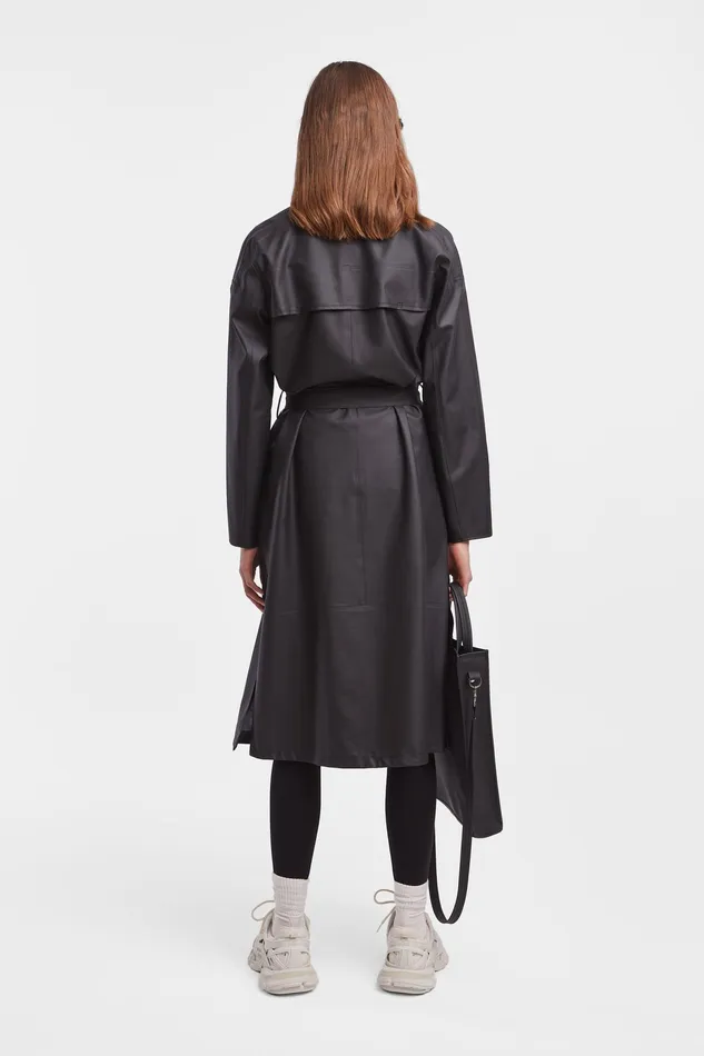 Trench Coats Women Stutterheim Kista Lightweight Trench Coat Black
